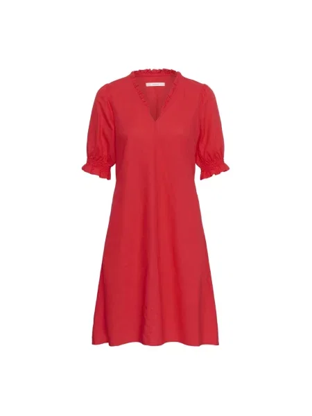 Lniana sukienka Inwear czerwona