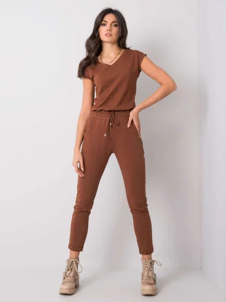 Športne hlače Fashionhunters rjava