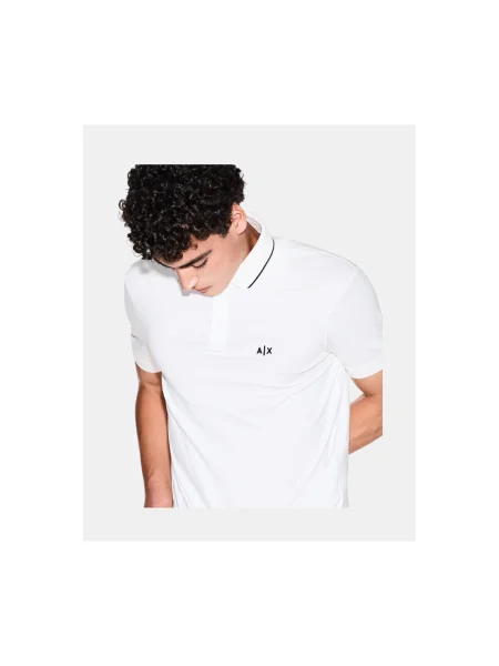 ARMANI EXCHANGE Tričko čierna / šedobiela biela