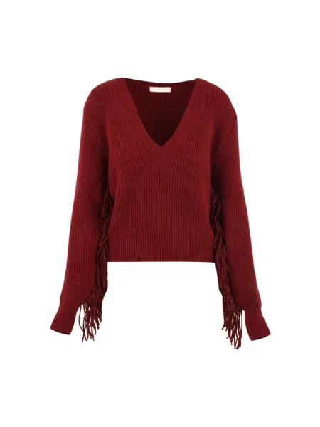 Sweter Akep wełniany czerwony