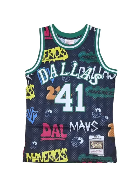 Cămașă Mitchell & Ness cu imagine din jerseu negru