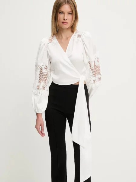 Блуза Answear Lab с апликация бяло