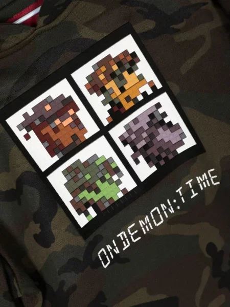 Bluza z kapturem dziecięca Mostly Heard Rarely Seen 8-bit zielona