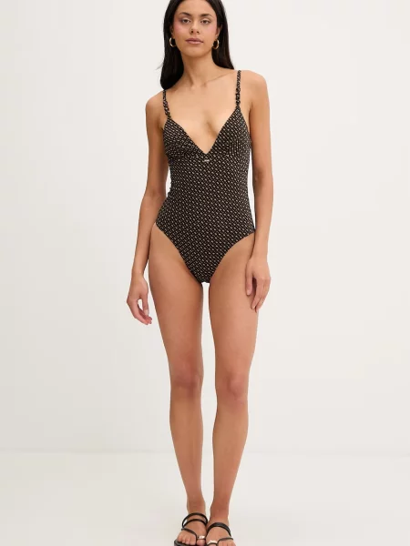 BOSS jednodílné plavky SWIMSUIT_BOSS PEARL černé