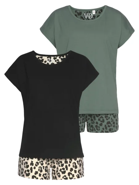 VIVANCE Pantaloni scurți Dreams / bej / verde negru