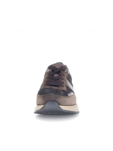 Welurowe sneakersy Gabor brązowe
