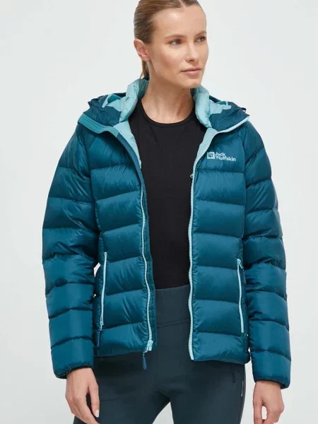Пухено спортно яке Jack Wolfskin Nebelhorn тюркоазено