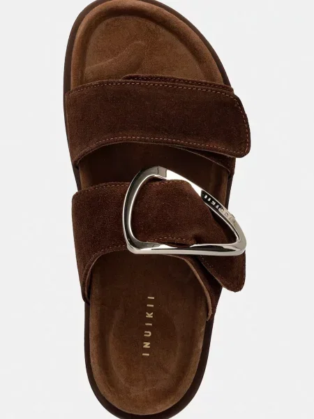 Шлепанцы Inuikii из нубука с пряжкой
