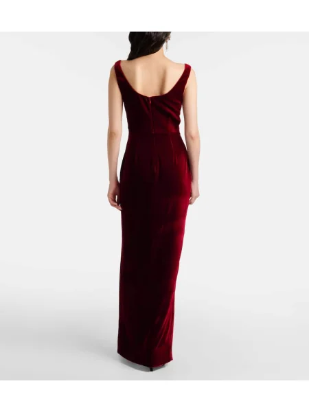 Rochie Roland Mouret de catifea roșu