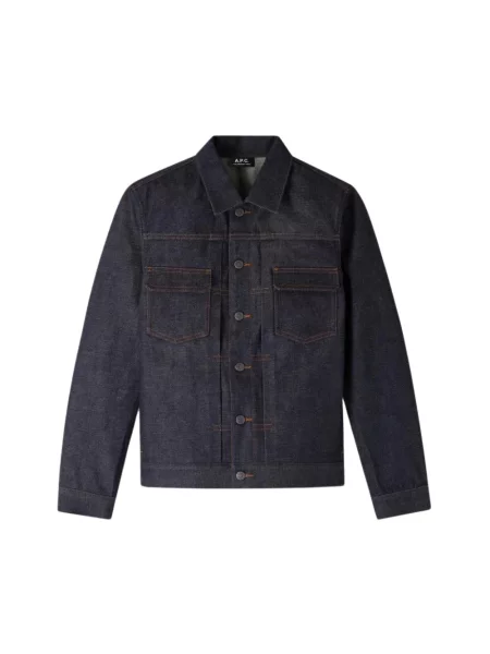 Kurtka jeansowa A.p.c. niebieska