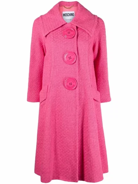 Palton Moschino din tweed roz