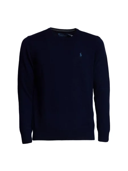 Sweter Polo Ralph Lauren wełniany niebieski