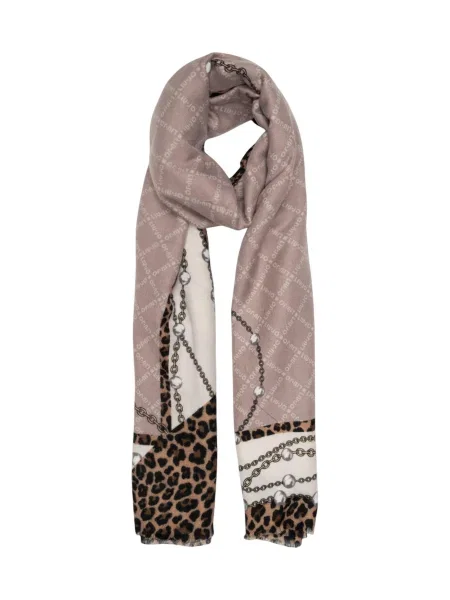 Шал Liu Jo с принт с леопардов принт бяло