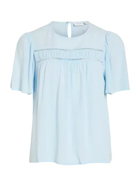 VILA Bluză VICODY deschis albastru