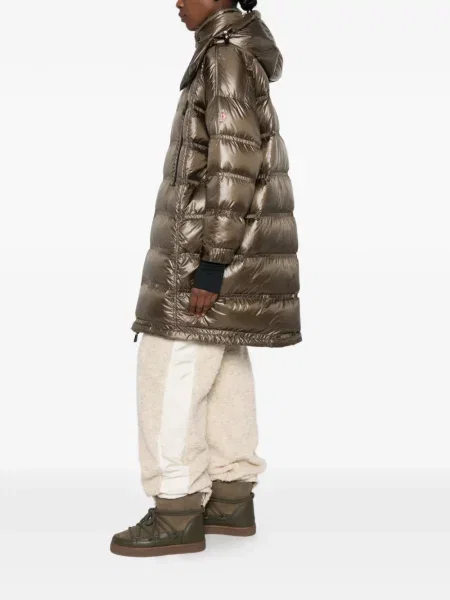 Palton Moncler Grenoble cu glugă maro