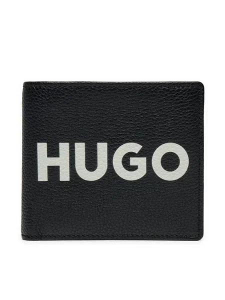 Кожен портфейл HUGO мъжки черно