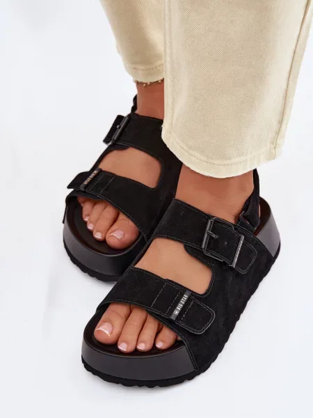 Sandali Big Star Shoes iz semiša s platformo črna