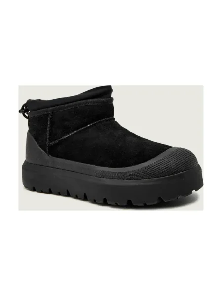 UGG Bocanci ULTRA MINI WEATHER HYBRID | piele întoarsă negru