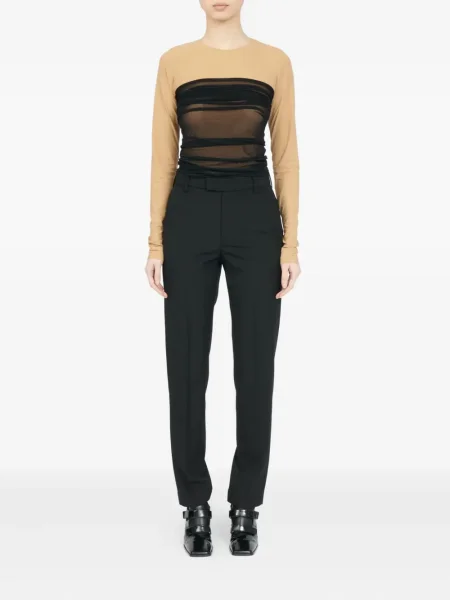 Pantaloni Mm6 Maison Margiela drapate negru