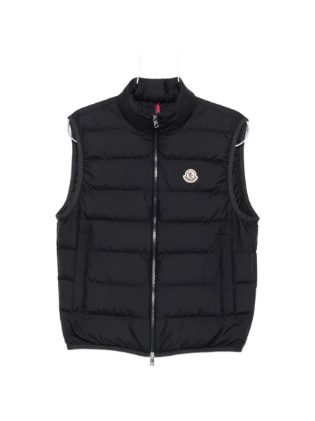 Matlasat vestă Moncler cu autograf negru
