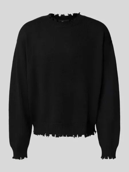 Bluza z prążkowanymi wykończeniami model ‘Ilari’ Don't Waste Culture czarna