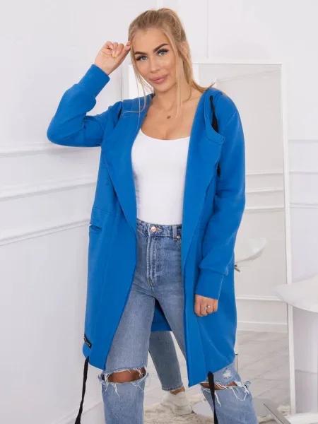 Geacă Kesi cu glugă albastru