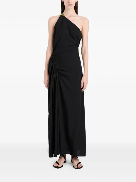 Rochie maxi Proenza Schouler cu volane cu un umăr gol negru