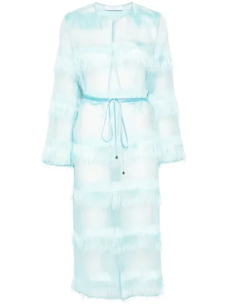 Palton De Santis cu franjuri albastru