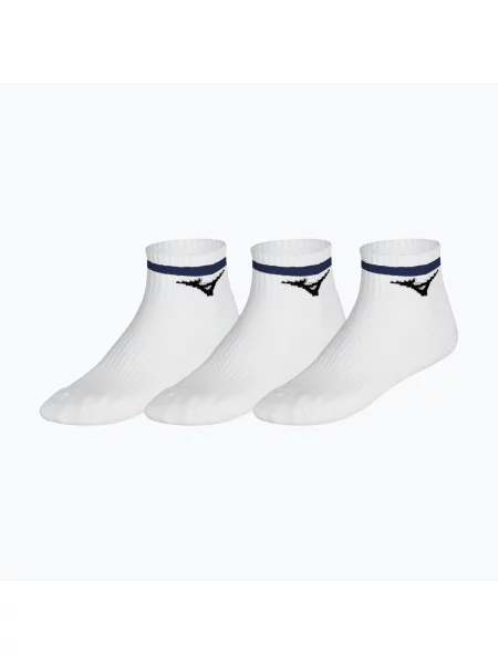 Шкарпетки Mizuno Training Mid With Line 3 pairs white/ultramarine білі