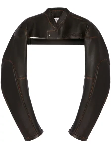 Geanta de piele Courreges negru