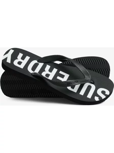 Klapki Superdry Code Core Sport w kolorze czarno-białym S czarne