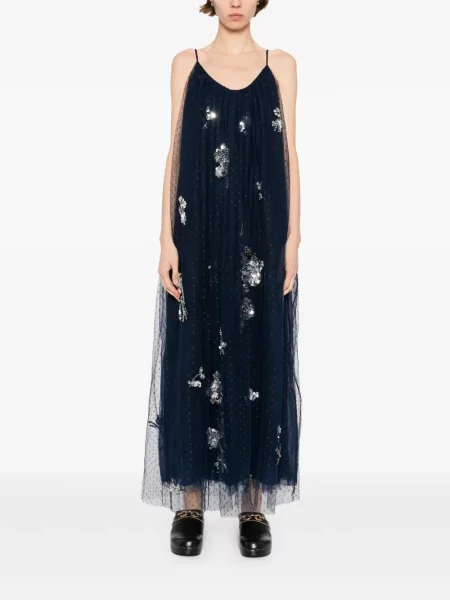 Rochie Biyan din tul de costum albastru