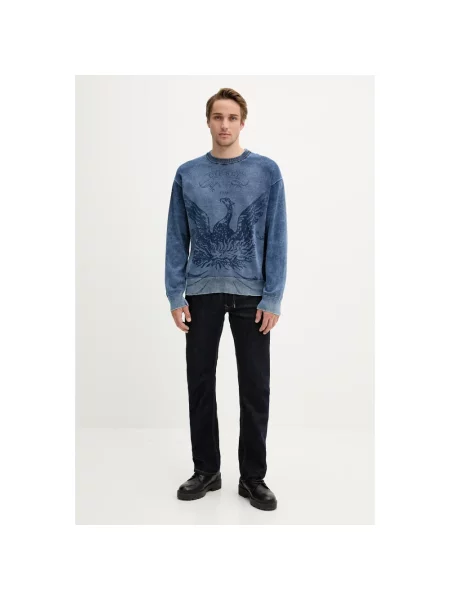 Diesel sweter K-FENICOL lekki niebieski