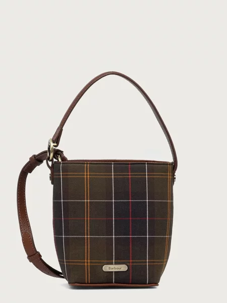 Barbour crossbody kabelka s bavlnou zelená