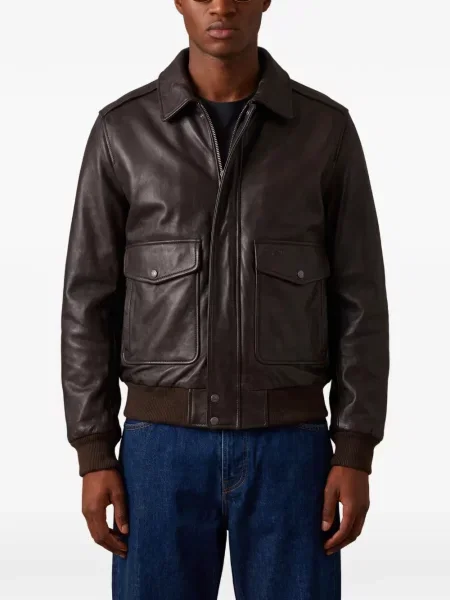 Geanta de piele Schott maro