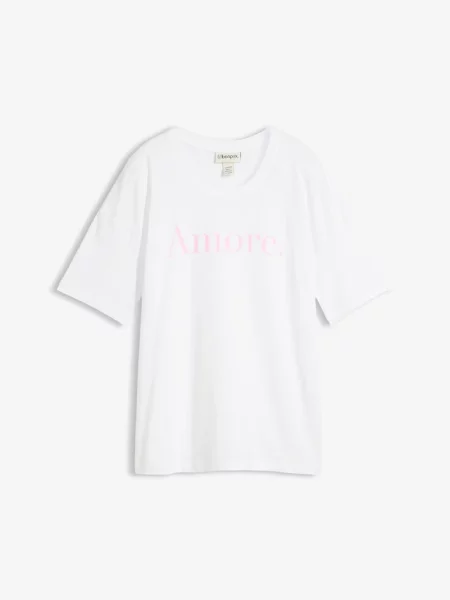 T-shirt z czystej bawełny organicznej biała