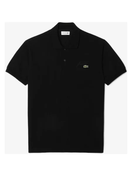 Koszulka Polo Lacoste Classic Fit Embroidery Detail S czarny