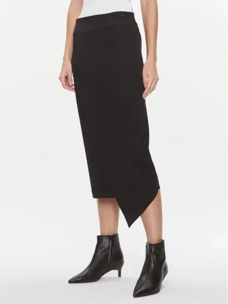 Calvin Klein Fustă tip creion Stretch Jersey Midi Skirt negru