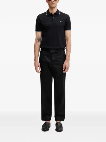 Pantaloni Fred Perry cu broderie negru