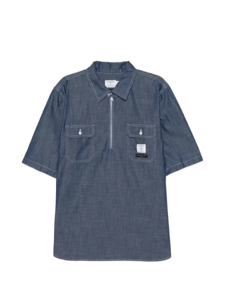 Tricou polo Engineered Garments albastru
