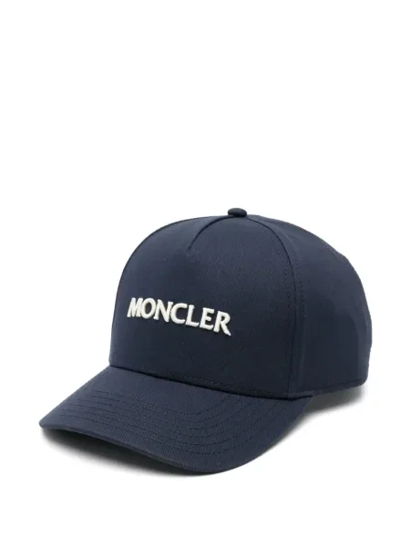Șapcă Moncler cu broderie albastru