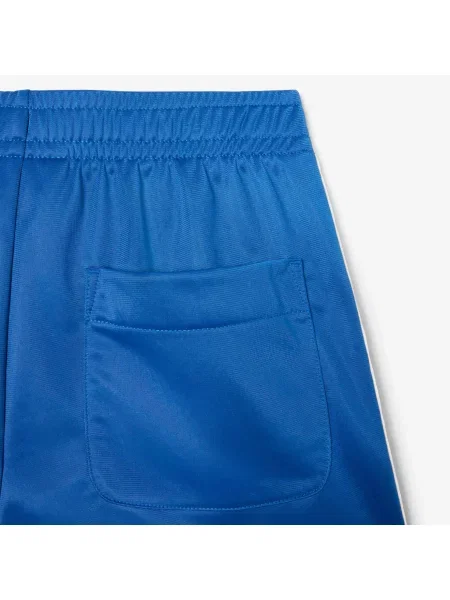 Lacoste Spodenki Z Satynowego Dżerseju W Prążki Pointelle niebieskie