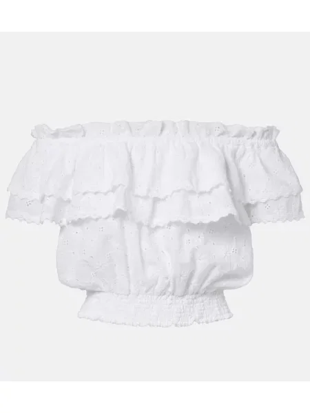 Cropp top Melissa Odabash cu broderie alb