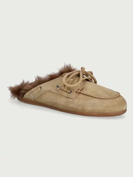 Posa női velúr ppapucs Boat Loafer Mule zöld