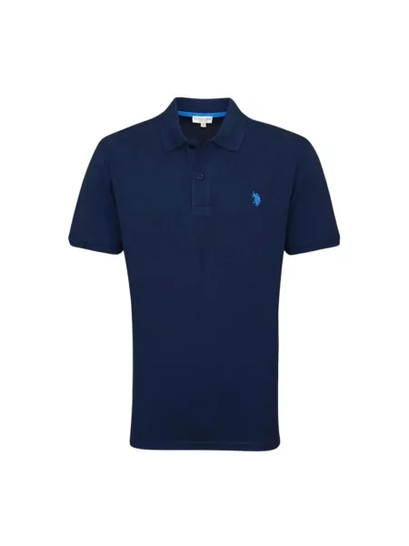 Koszulka polo U.s Polo Assn. z krótkim rękawem z logo niebieska