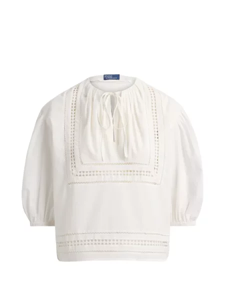 Μικρός πλεκτά σορτς Polo Ralph Lauren με κέντημα λευκό