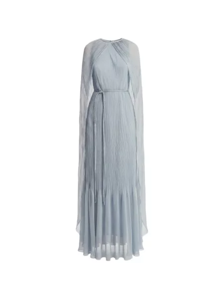 Cu centură rochie maxi Irina Schrotter albastru