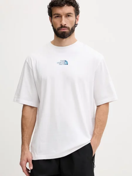 The North Face tričko LIQUID LOGO bílé