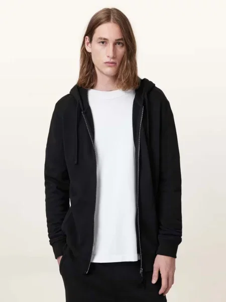 Кофта All Saints Raven Zip чорний