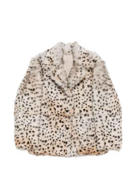 Haină din piele de oaie Arma cu imagine cu model leopard din piele de oaie